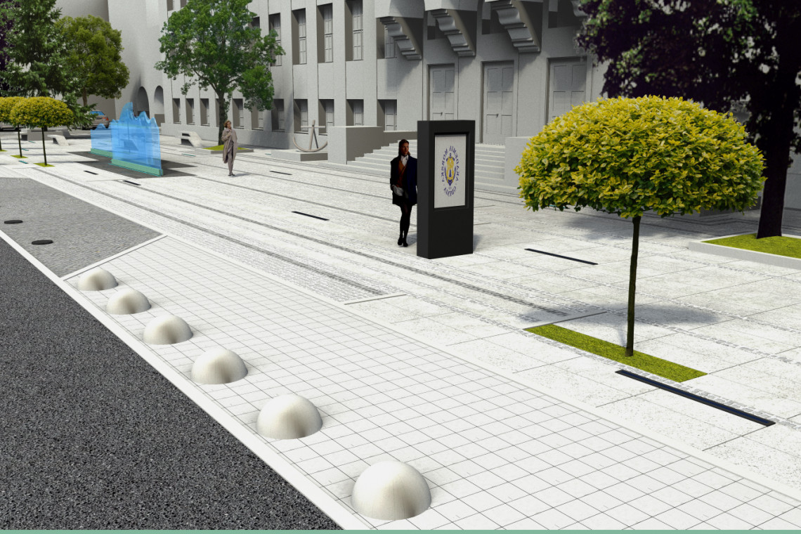 Fontanna, plac z ozdobną zielenią czy parking dla samochodów i rowerów. Teren przed głównym budynkiem oraz kampus Uniwersytetu Morskiego w Gdyni przy ul. Morskiej zmieni się nie do poznania. - Zmieni się zupełnie klimat tego miejsca - mówi Jarosław Krause, architekt i twórca projektu z Art Projekt K&M, Wizualizacja projektu // źródło: Art Projekt K&M Sp. z o.o. Nowa przestrzeń zmieni oblicze Uniwersytetu Morskiego w Gdyni