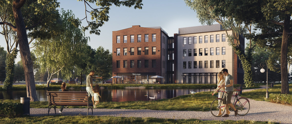 Kompleks Faktoria w Konstancinie–Jeziornie. Fot. Materiały prasowe Nowy obiekt mixed-use pod Warszawą