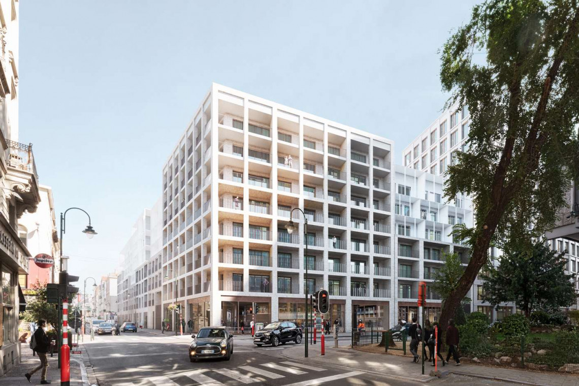 Projekt Brouck'R w centrum Brukseli. Proj. Henning Larsen Architects, a2rc. Fot. Mat. prasowe Wizja życia w mieście według Henning Larsen Architects