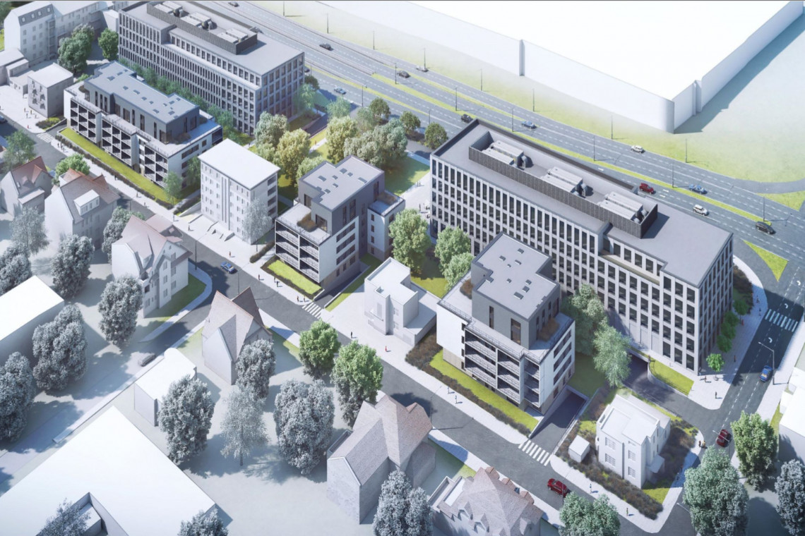 Inwestycja toruńskiej spółki powstaje w centrum Bydgoszczy. Kompleks usługowo-biurowy "Preludium" o pow. 7,4 tys. mkw. powstaje w punkcie przecięcia dwóch najważniejszych arterii Bydgoszczy – ulicy Jagiellońskiej oraz Trasy Uniwersyteckiej. Inwestycja położona jest w odległości 2 km od historycznego centrum Bydgoszczy. Budowa "Preludium", czyli pierwszego etapu inwestycji ARD, rozpoczęła się we wrześniu 2018 r., a zakończy już w maju br., fot. mat. ARD Projekt, który ożywi centrum Bydgoszczy. Pierwszy etap inwestycji spółki ARD szkicu Lab3 tuż przed finiszem