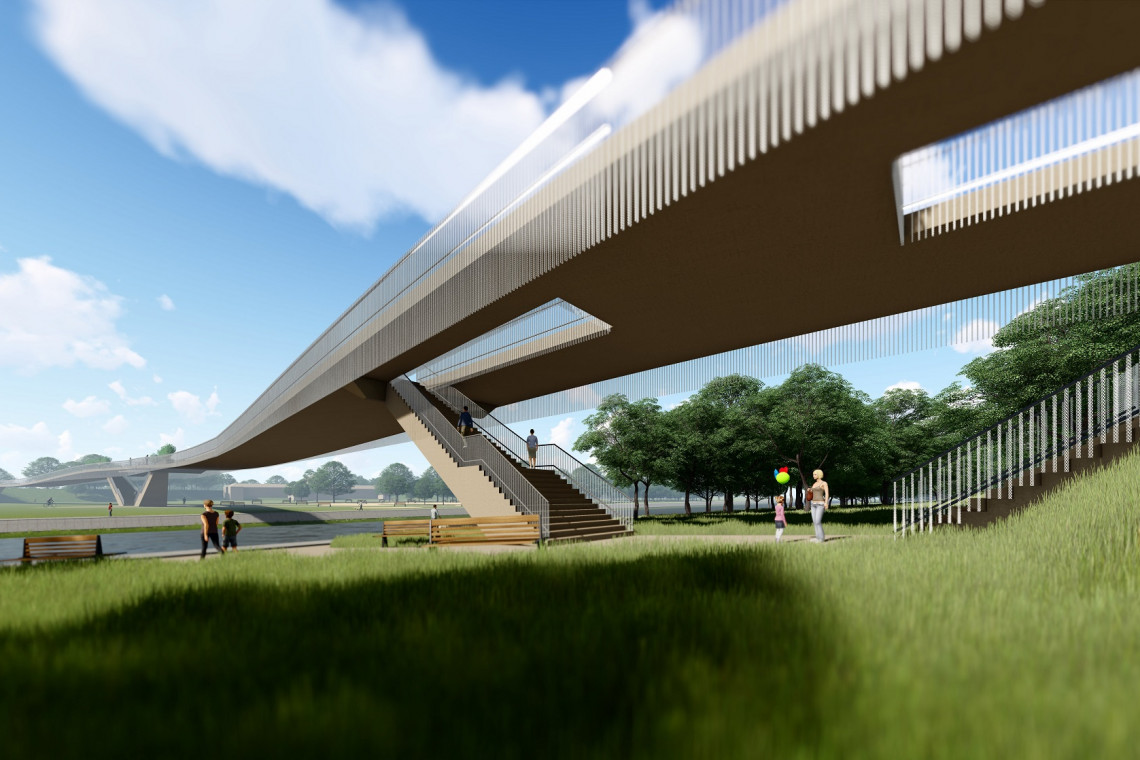 Pierwsze miejsce w konkursie przyznano pracowni Krzysztof Janus "ARCHIMEDIA" - Pracownia Architektoniczna - Architekci & Inżynierowie z Poznania, fot. mat. UM Poznań Pracownia Archimedia zaprojektuje kładkę pieszo-rowerową nad Wartą
