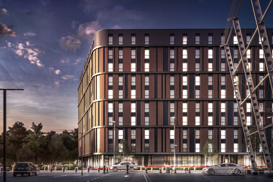 Customizowany hotel biznesowy. Proj. Ideograf Projektowanie BIM to przyszłość