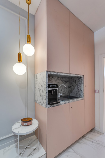 Salon piękności Mesoestetic. Proj. Dorota Pilor-Jakulewicz, Foorma Pracownia Architektury Wnętrz. Fot. Radosław Sobik Bardzo kobiecy punkt na mapie Polski. Zaglądamy do wnętrz salonu piękności w Tychach