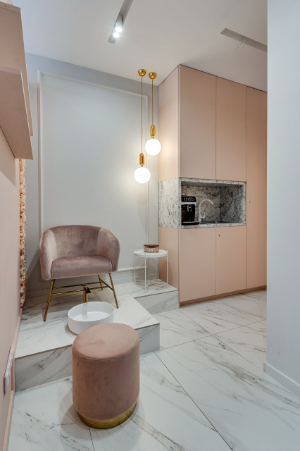 Salon piękności Mesoestetic. Proj. Dorota Pilor-Jakulewicz, Foorma Pracownia Architektury Wnętrz. Fot. Radosław Sobik Bardzo kobiecy punkt na mapie Polski. Zaglądamy do wnętrz salonu piękności w Tychach