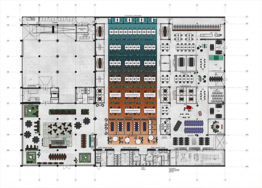 Biuro The Core. Proj. CBRE Design. Fot. Materiały prasowe Nowoczesne biuro w starym garażu. Niezwykły projekt CBRE Design