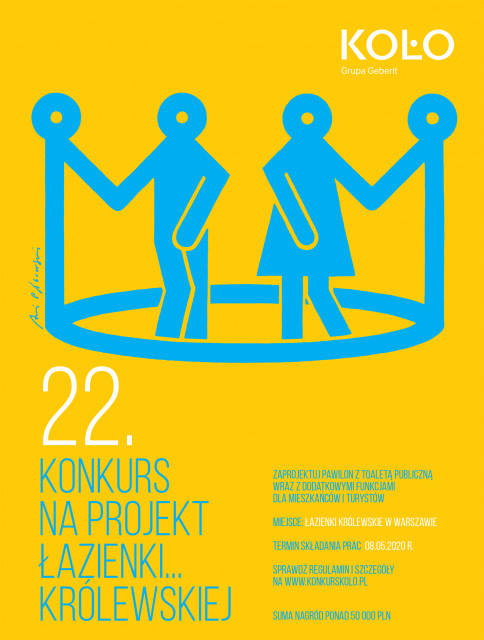 Konkurs Koło, plakat. Proj. Andrzej Pągowski Zaprojektuj łazienkę w Łazienkach Królewskich! Wystartowała 22. edycja konkursu Koło