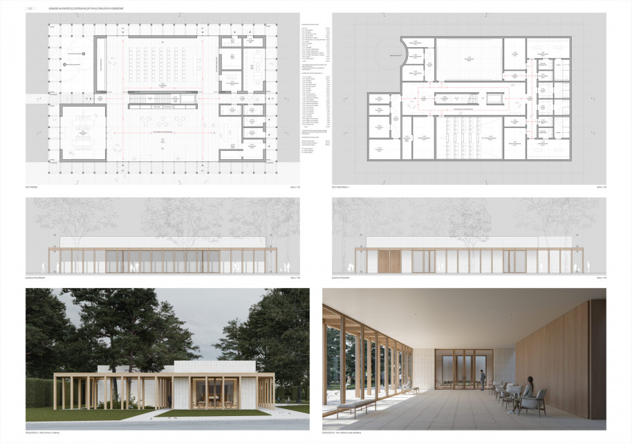 III nagrodę w wysokości 10 000 zł brutto otrzymał Piotr Kłoskowski Architek, fot. SARP Warszawa Wiemy, kto zaprojektuje Centrum Inicjatyw Kulturalnych w Komorowie