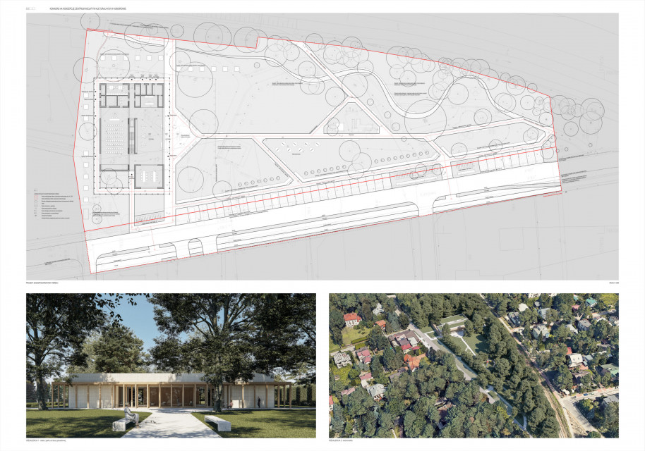 III nagrodę w wysokości 10 000 zł brutto otrzymał Piotr Kłoskowski Architek, fot. SARP Warszawa Wiemy, kto zaprojektuje Centrum Inicjatyw Kulturalnych w Komorowie