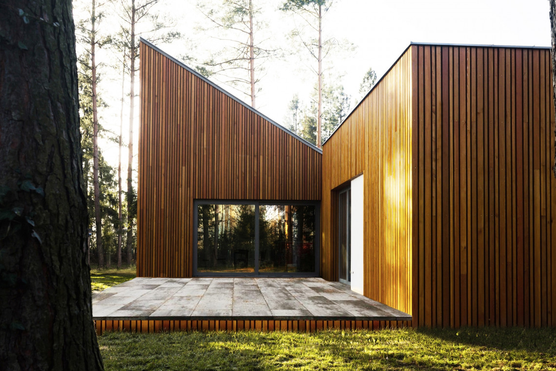 Forest Kuźnica – dom w Kuźnicy Kiedrzyńskiej. Fot. Mat. prasowe Internauci wybrali najpiękniejsze fasady Europy. Sukces polskiej architektury