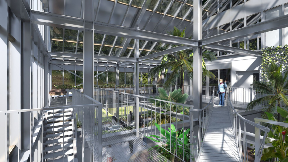 Projekt koncepcyjny Miejskiego Ośrodka Botanicznego zrealizowało studio BB Architekci dla miasta Zabrze już w 2018 roku. To wizja przyszłego rozwoju ośrodka, będącego jedną z większych atrakcji Zabrza, fot. BB Architekci Pomysł na Miejski Ośrodek Botaniczny w Zabrzu. To koncepcja BB Architekci