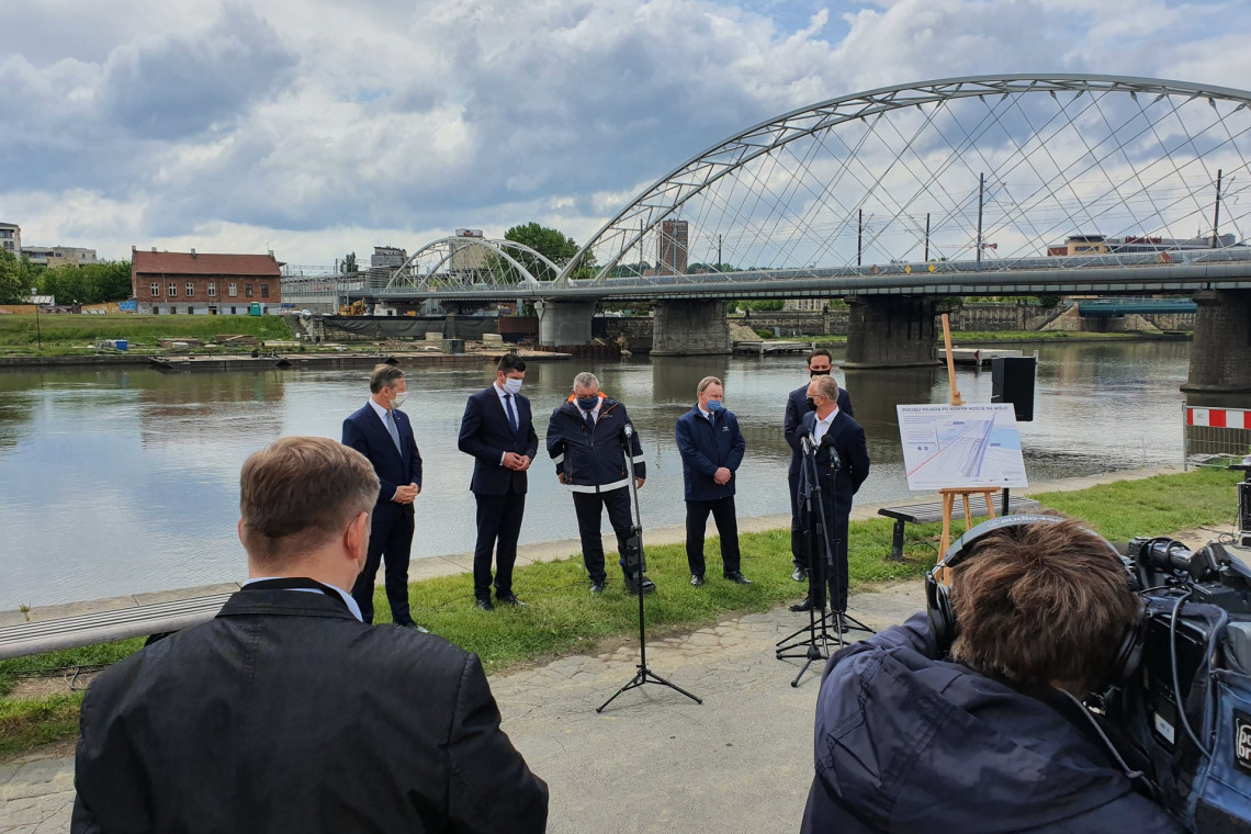 fot. mat. PKP PLK Pociągi pojadą nowym mostem nad Wisłą w Krakowie