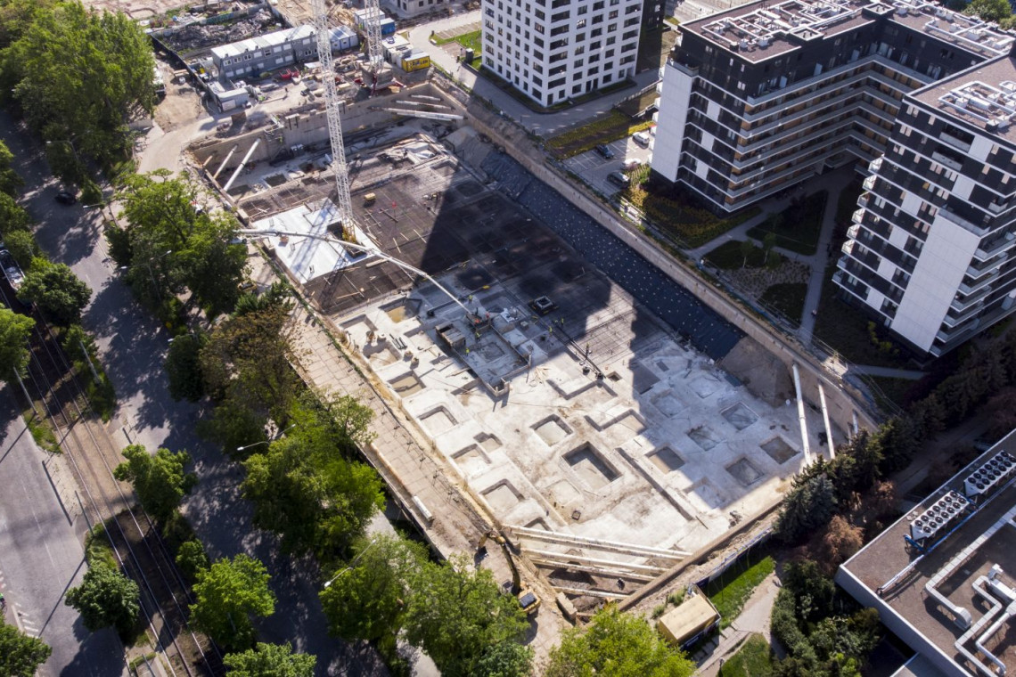 Plac budowy biurowca MidPoint71. Fot. Mat. prasowe Powstaje nowy biurowiec we Wrocławiu. Zaglądamy na plac budowy MidPoint71