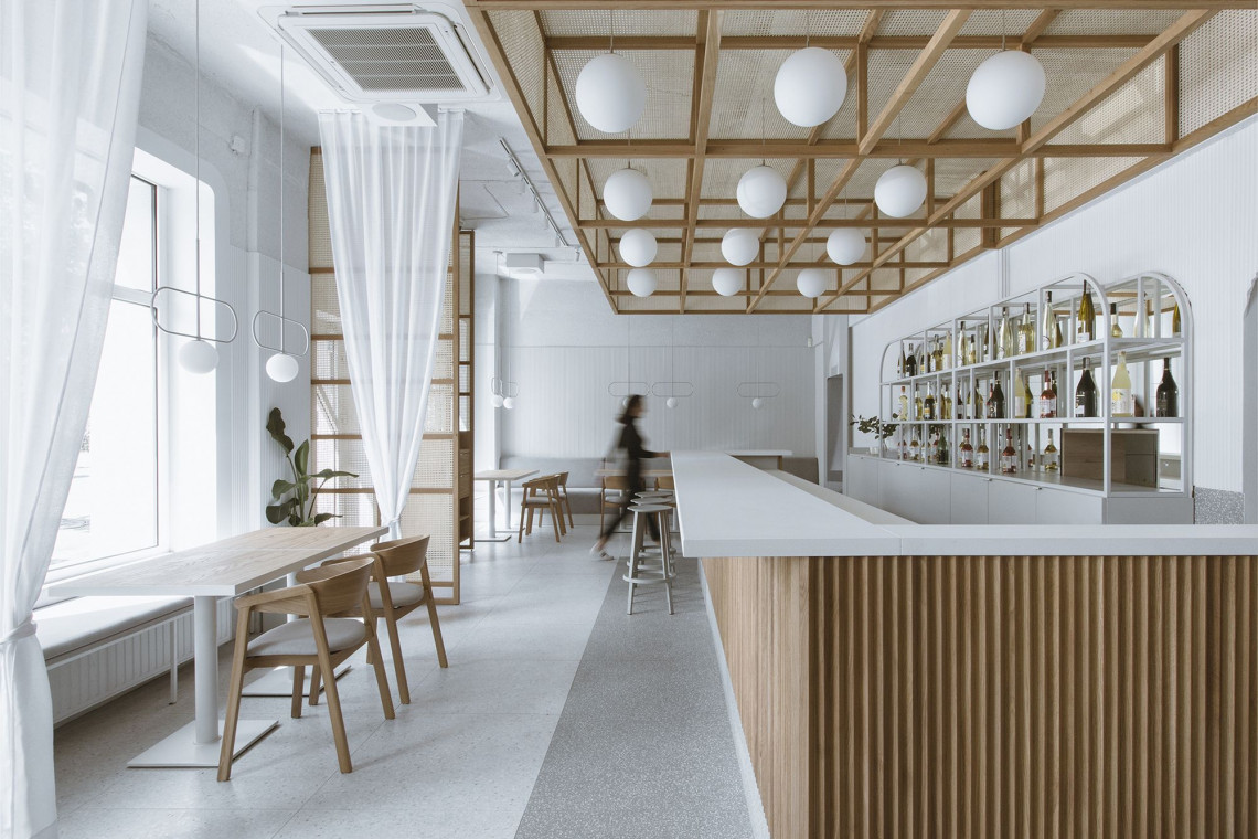 Futu Sushi w Białymstoku. Za nowy koncept odpowiadała pracownia architektury wnętrz 74studio, fot. Paulina Angielczyk Restauracja w duchu Zen. Tak architekci odmienili wnętrze Futu Sushi