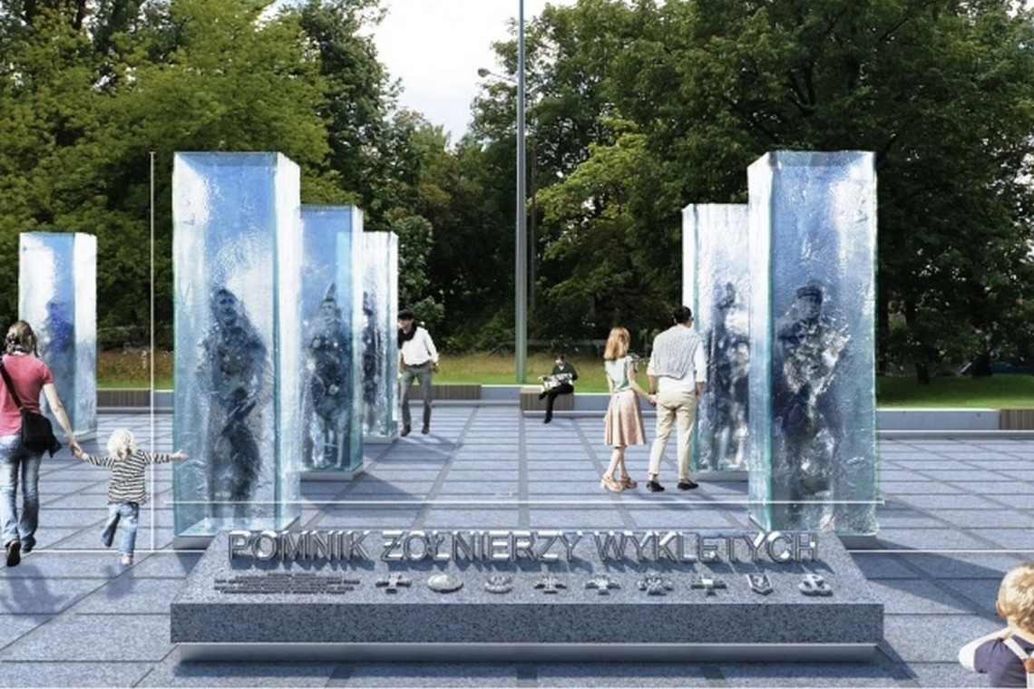 Wizualizacja, autorzy Tomasz i Konrad Urbanowiczowie, fot. mat. UM Wrocław Rozstrzygnięto konkurs na pomnik Żołnierzy Wyklętych. Zwyciężył projekt, który prowokuje do dialogu