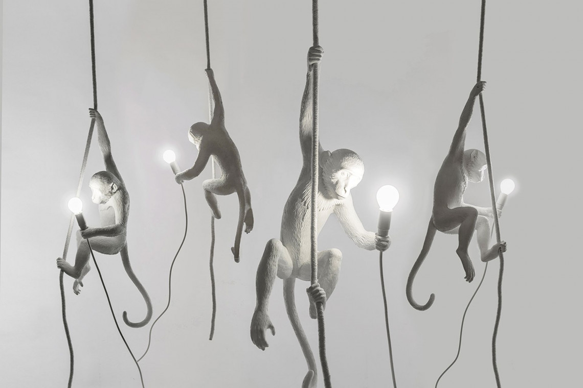 Lampa Monkey zaprojektowana dla Seletti. Fot. Mat. Marcantoniodesign Marcantonio i jego szalony świat