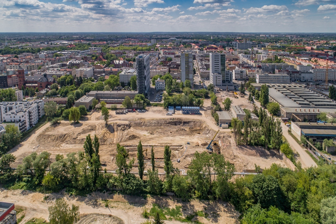 Fama Jeżyce w budowie, projekt HRA Architekci, fot. mat. prasowe Nowy projekt HRA Architekci w budowie. Architektura inwestycji w duchu Jeżyc