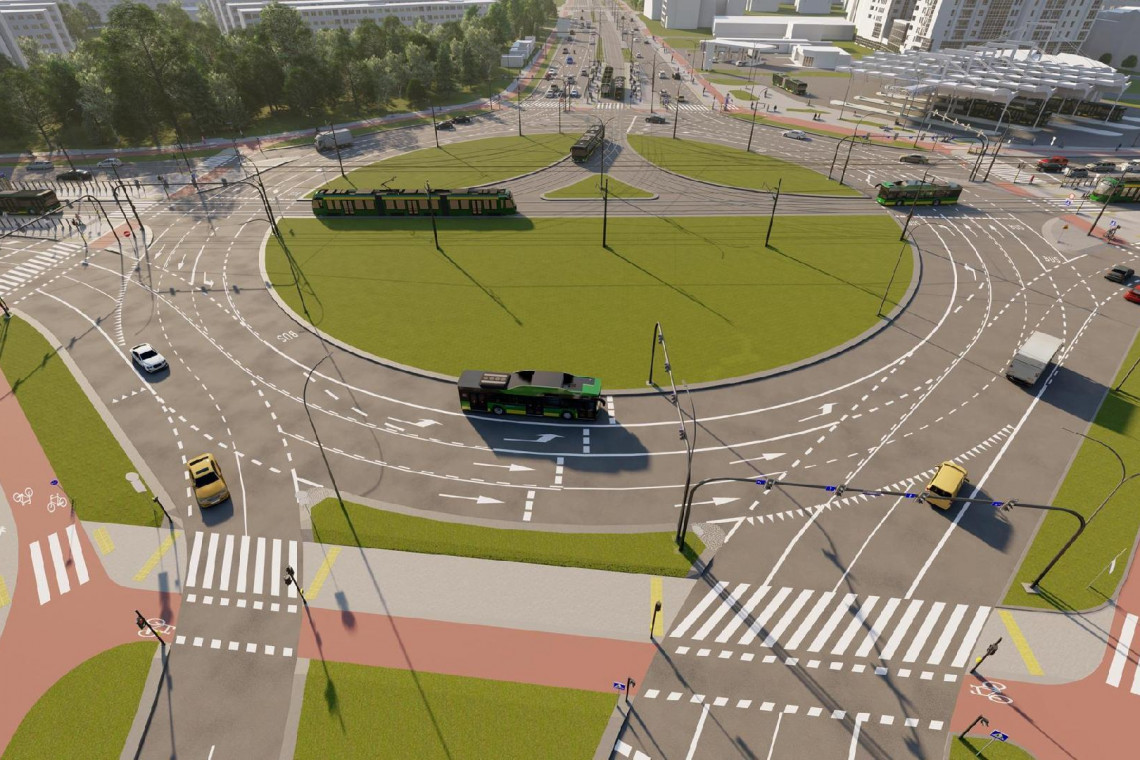 Fot. Poznańskie Inwestycje Miejskie / www.poznan.pl Startuje przebudowa ronda Rataje w Poznaniu