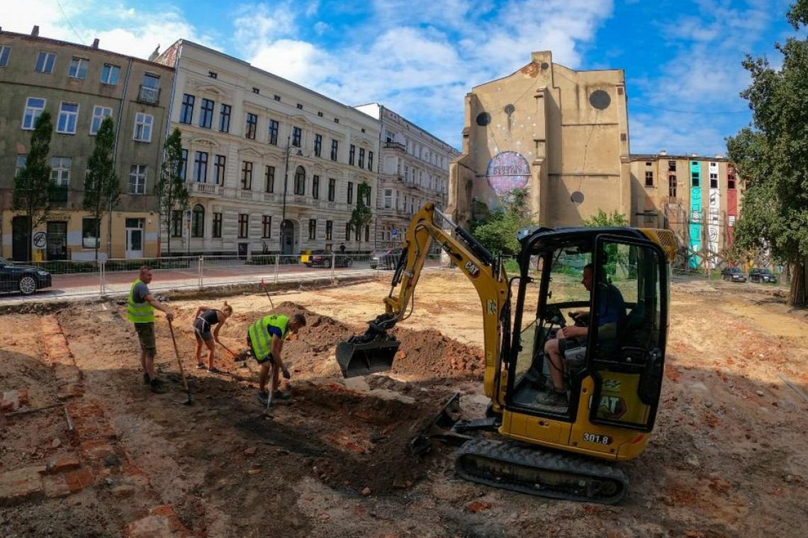 Rozpoczęły się prace przy budowie Pasażu Majewskiego, który połączy ulicę Włókienniczą i Jaracza , fot. Witold Ancerowicz / UMŁ Centrum Łodzi wzbogaca się o nowy pasaż