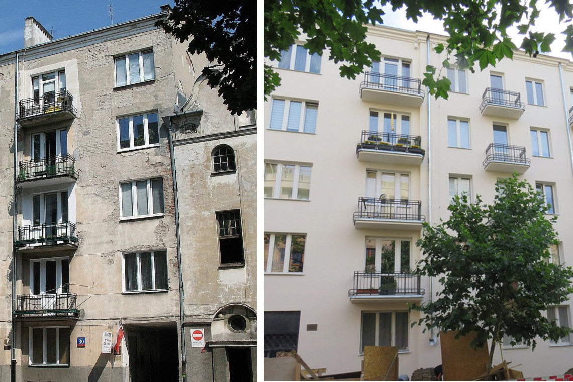 Jagiellońska 30 – remont modernistycznej kamienicy na warszawskiej Pradze, fot. Urząd m.st. Warszawy Modernistyczna kamienica na warszawskiej Pradze odzyskuje blask