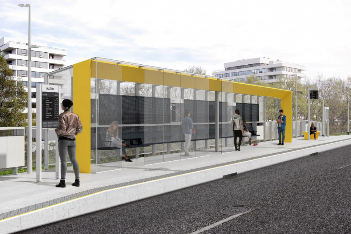 Wizualizacja przystanku, źródło: Iga Szczugieł i Krystian Dziopa Polscy architekci zaprojektują przystanki na Islandii. Zwyciężyli w konkursie na projekt