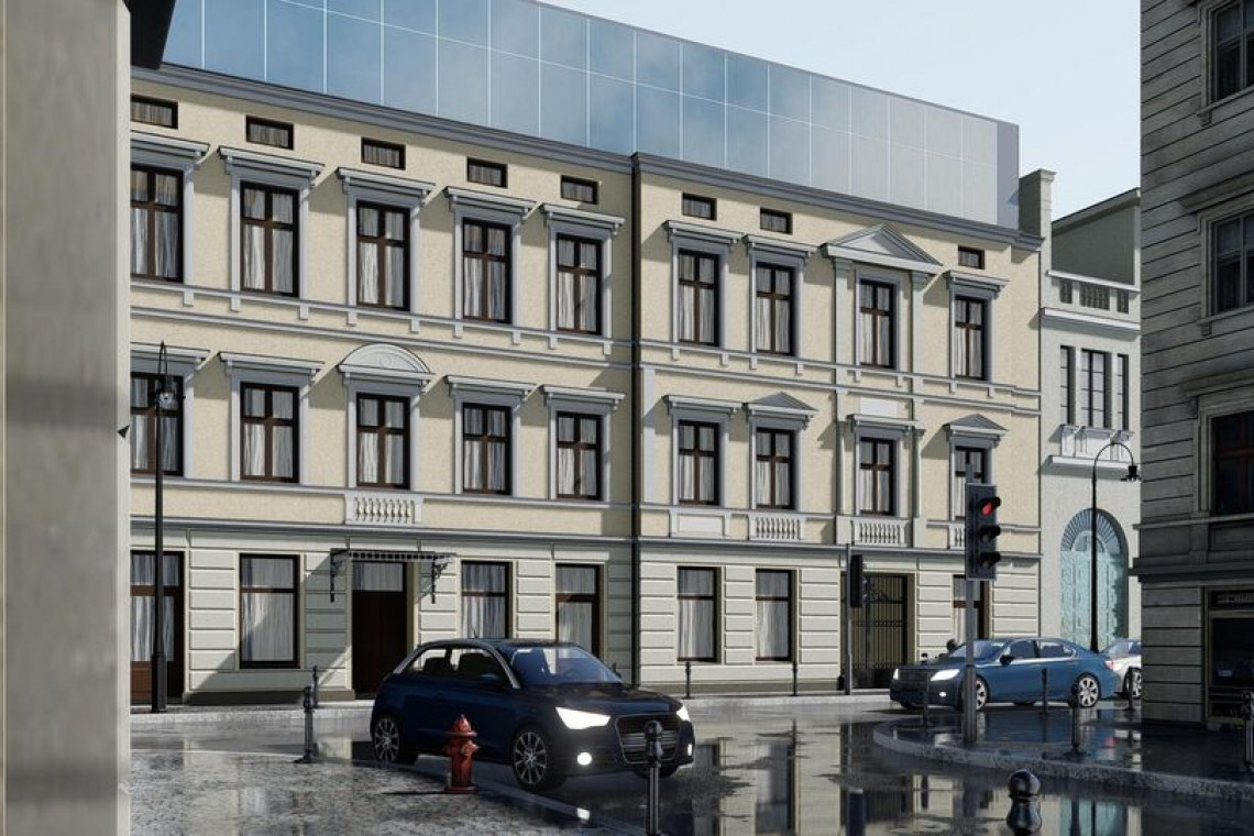 Obecnie trwa końcowy etap projektowania inwestycji przy ul. Sienkiewicza 22 (wizualizacja). Fot. uml.lodz.pl Kolejna łódzka kamienica odzyska blask