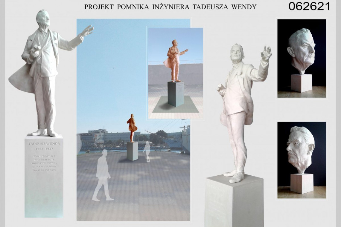 Projekt pomnika Tadeusza Wendy. Fot. Mat. UM Gdynia, www.gdynia.pl W Gdyni stanie pomnik inżyniera Tadeusza Wendy. To projekt Macieja Jagodzińskiego-Jagenmeera