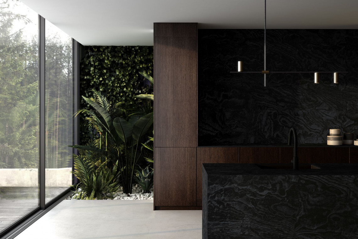 Wzór Dekton Liquid Embers. Fot. Mat. prasowe Londyński duet specjalistek od wzorów stworzył kolekcję spieków kwarcowych