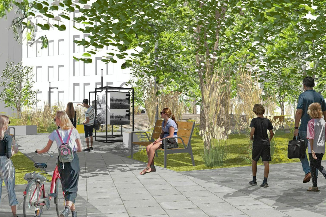 Znamy ostateczną wersję koncepcji przebudowy skweru Eki z Małeki, fot. ZDM Finalna koncepcja przebudowy poznańskiego skweru. To efekt prac m.in. Front Architects