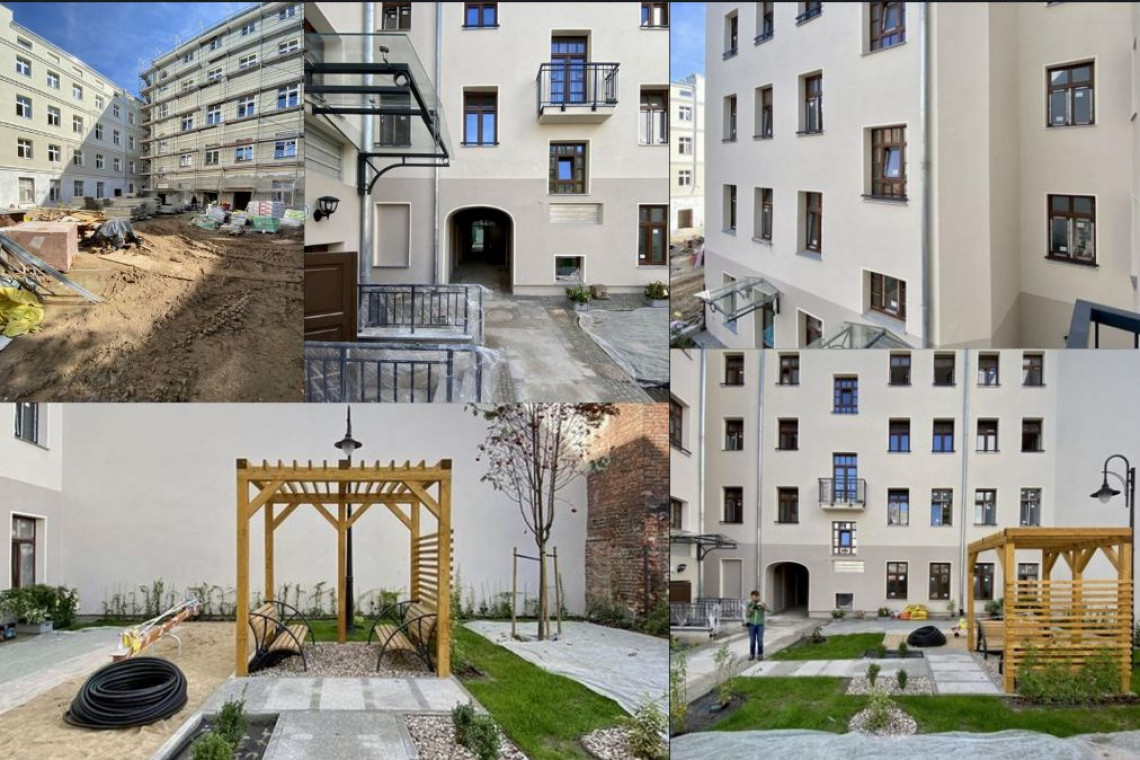 W tym roku oddamy do użytkowania pierwsze trzy gruntowanie wyremontowane budynki przy ulicy Włókienniczej 16, 12 i 14 , fot. Stefan Brajter / UMŁ Łódź rewitalizuje. Finisz prac w trzech kamienicach przy ul. Włókienniczej