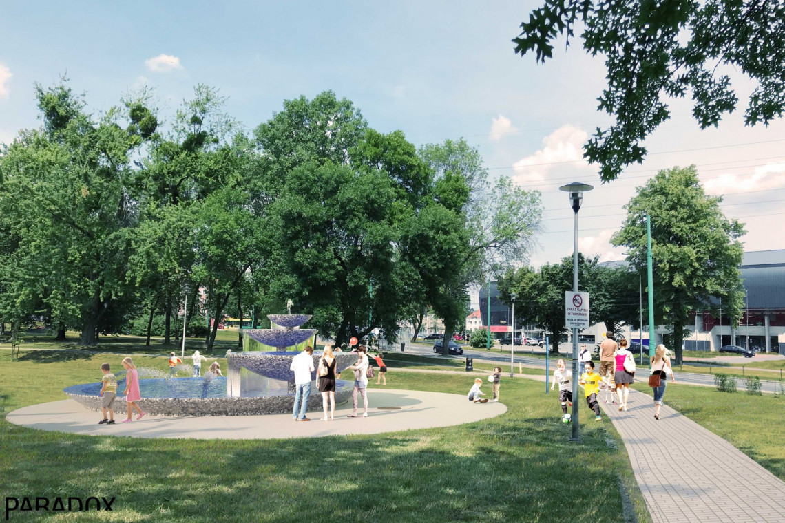 Nowe życie fontanny w Parku Niedźwiadków, fot. UM Tychy Nowe życie fontanny w Parku Niedźwiadków