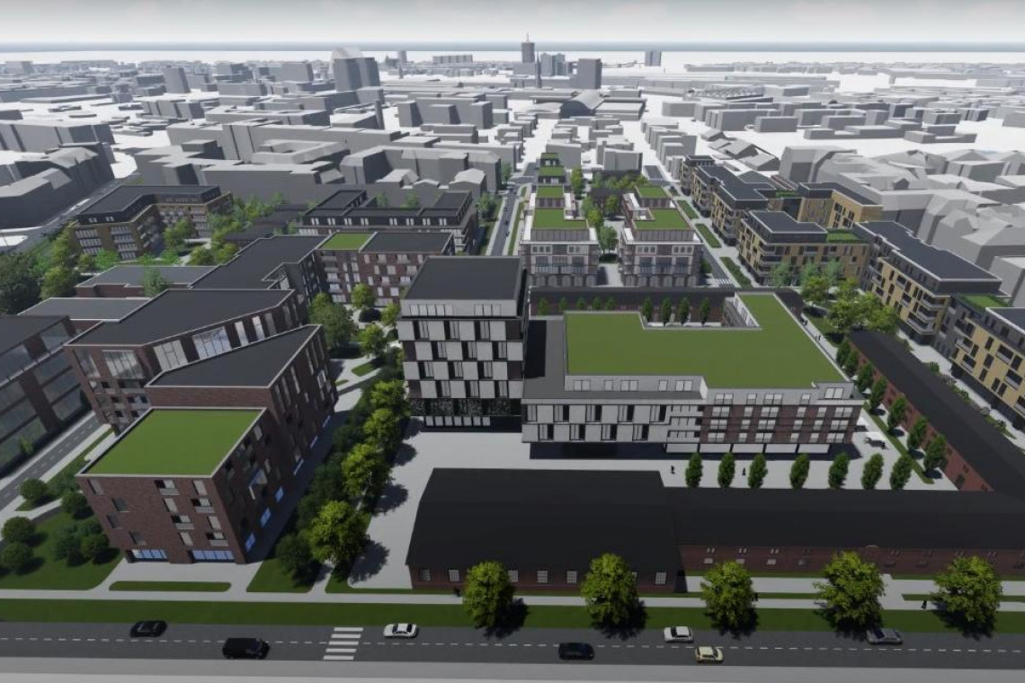 Spółka, która kupiła działkę, dostanie również projekt osiedla, jakie mogłoby powstać na tym terenie/ wiz. MPU W centrum Poznania zamiast parkingu powstaną biurowce i osiedle