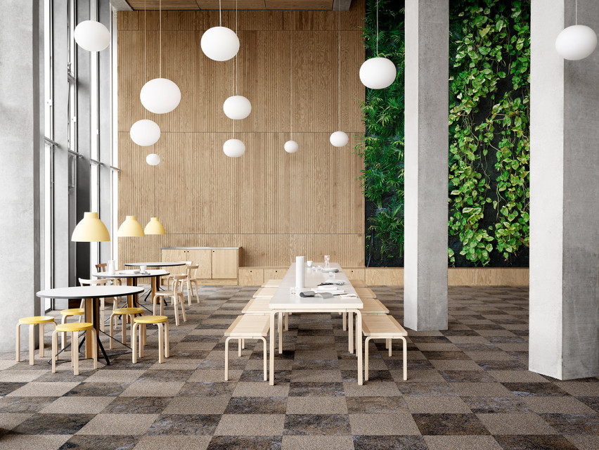Płytki dywanowe z kolekcji Tile and Plank marki EGE. Fot. Mat. prasowe Co na podłogę w biurze? Wybierz płytki dywanowe