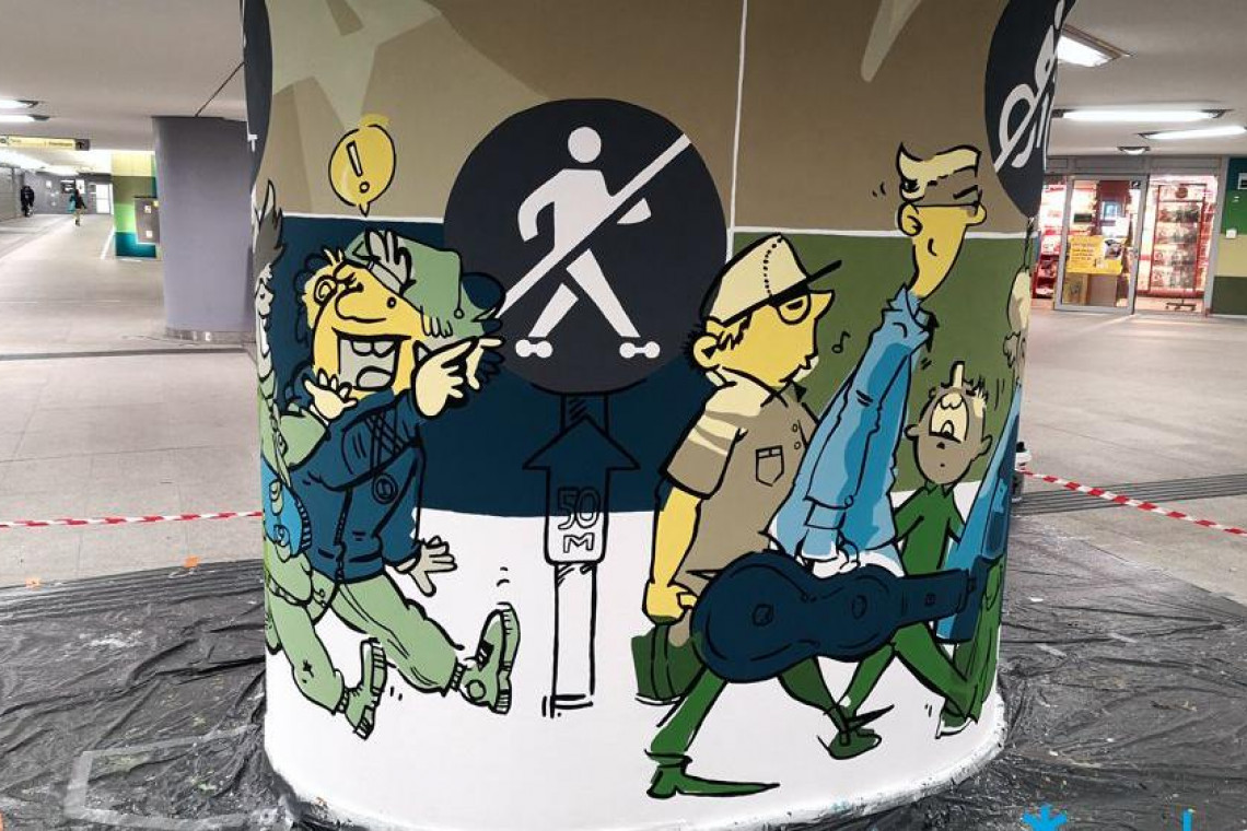 Mural pod rondem Kaponiera już gotowy fot. ZDM Nowy mural w Poznaniu