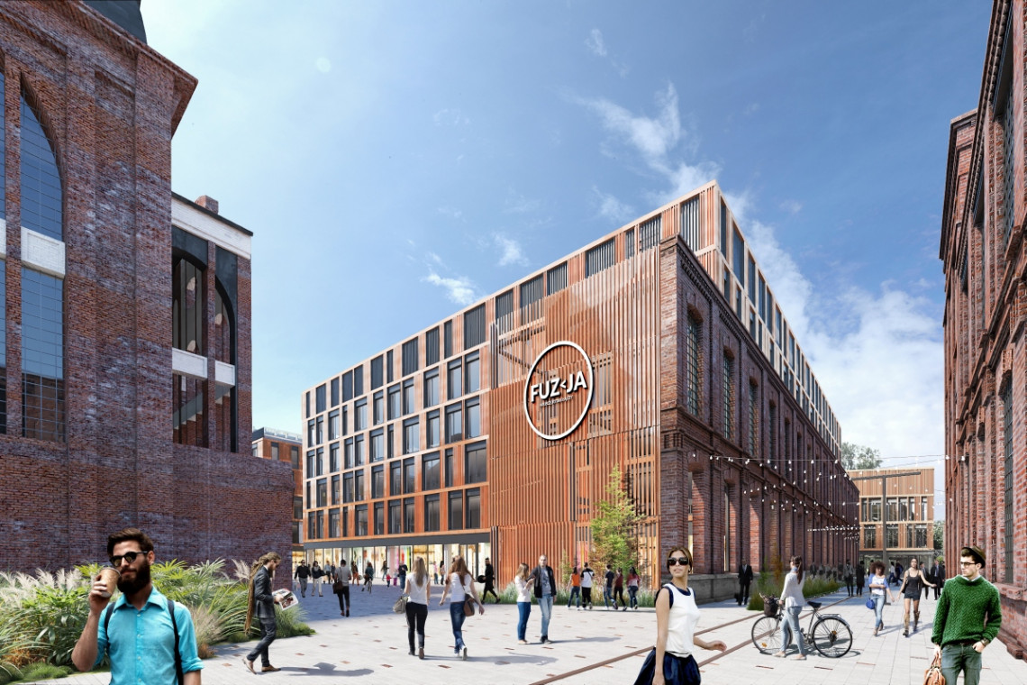 Fuzja w Łodzi. Proj. Medusa Group. Fot. Mat. prasowe Echo Investment Dwa nowe biurowce w Łodzi. Kolejny krok w realizacji inwestycji projektu Medusa Group