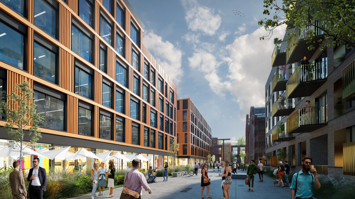 Fuzja w Łodzi. Proj. Medusa Group. Fot. Mat. prasowe Echo Investment Dwa nowe biurowce w Łodzi. Kolejny krok w realizacji inwestycji projektu Medusa Group