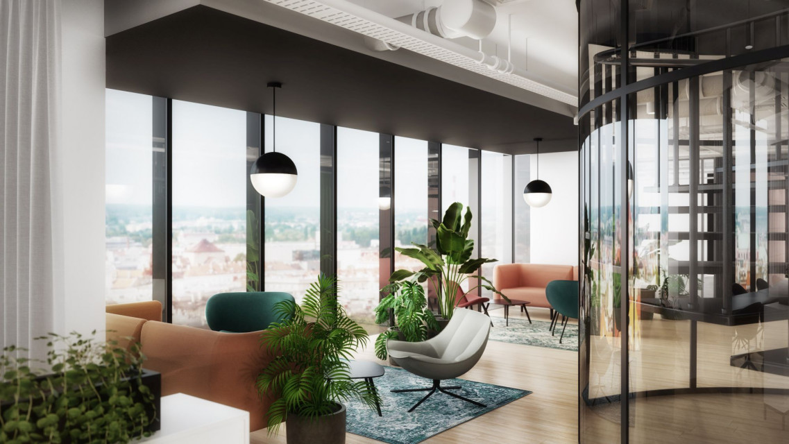 Nowe centrum biznesu w Poznaniu zaskoczy designem. Tak mogą wyglądać wnętrza Andersia Silver, fot. The Design Group Nowe centrum biznesu w Poznaniu zaskoczy designem. Tak mogą wyglądać wnętrza Andersia Silver
