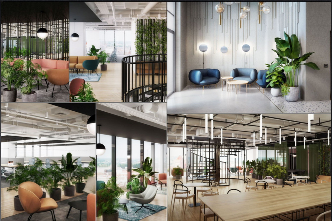 Nowe centrum biznesu w Poznaniu zaskoczy designem. Tak mogą wyglądać wnętrza Andersia Silver, fot. The Design Group Nowe centrum biznesu w Poznaniu zaskoczy designem. Tak mogą wyglądać wnętrza Andersia Silver