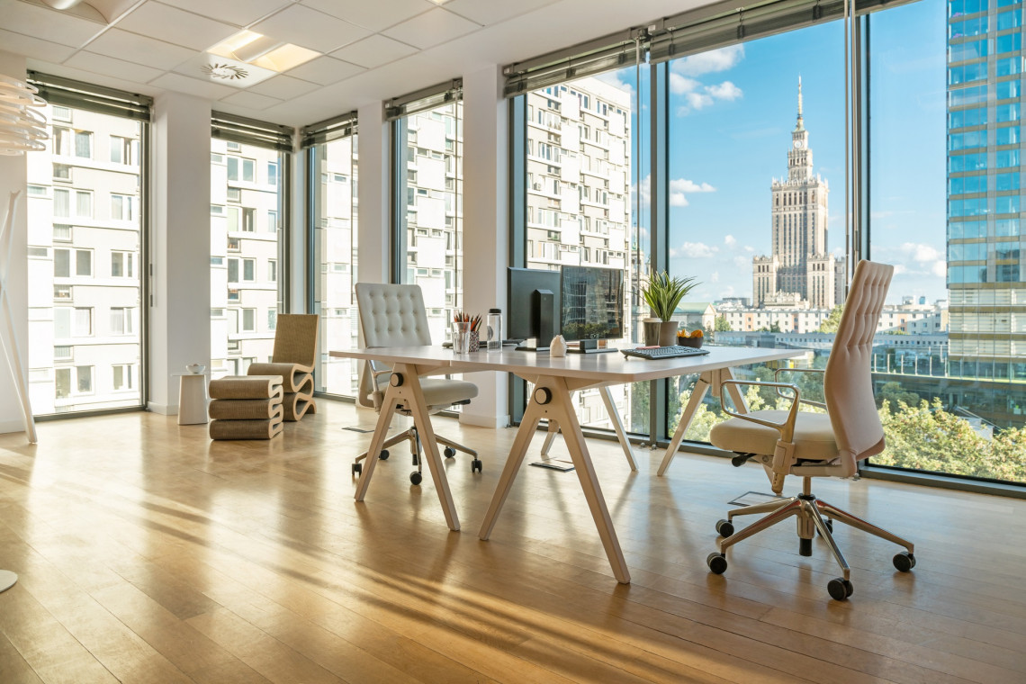 Grzybowska Park nowy showroom, fot. mat. prasowe Zmiany w warszawskim biurowcu. Tak może wygląda biuro w Grzybowska Park