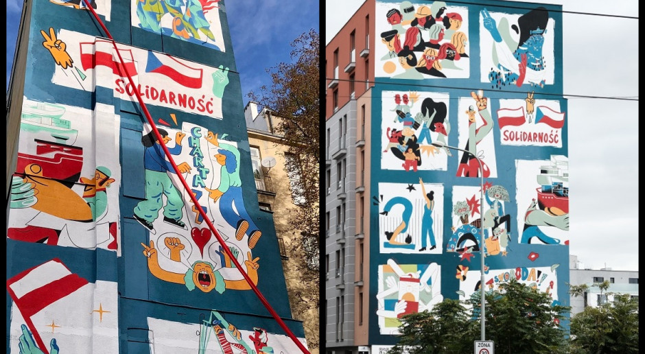 Artystyczny hołd złożony historii. Zobacz niezwykłe murale w Warszawie i Pradze