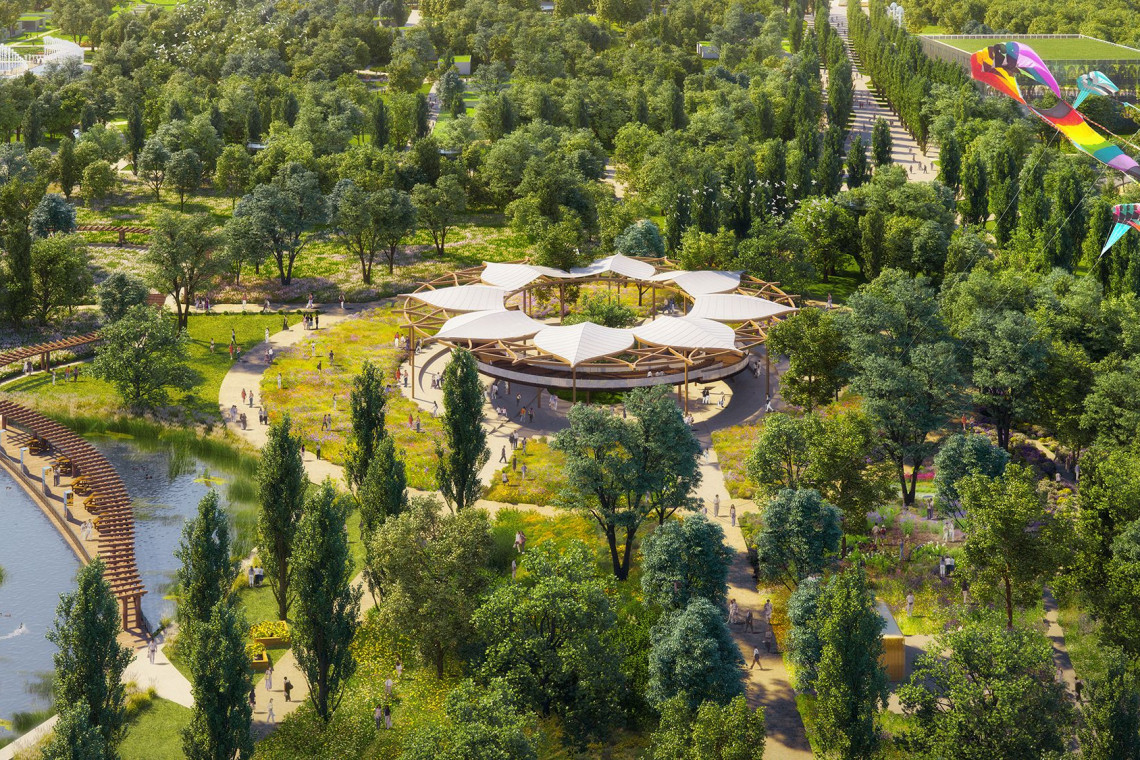 Masterplan dla terenu WorlHorticultural EXPO został przygotowany przez Chapman Taylor, fot. Chapman Taylor To będzie pionierskie Expo! Jest koncepcja masterplanu dla zielonego Expo w Łodzi od Chapman Taylor