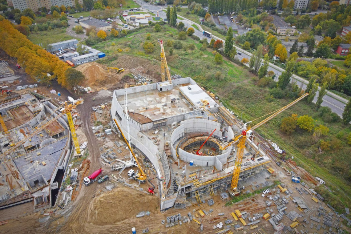 Fabryka Wody w Szczecinie, fot. UM Szczecin Powstaje najbardziej nowoczesny aquapark w Polsce. Co słychać na budowie Fabryki Wody w Szczecinie