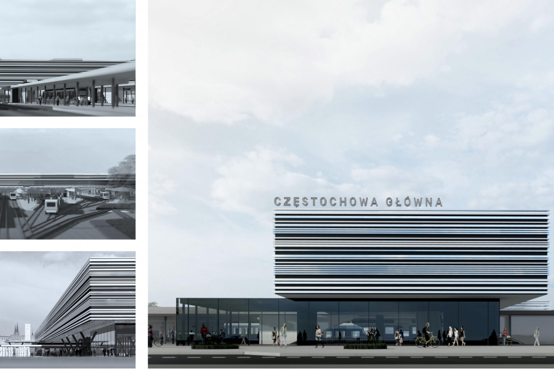 Wizualizacja z koncepcji architektonicznej dworca Częstochowa Główna. Proj. Konsorcjum Toprojekt Marek Wawrzyniak (lider), And Studio, Studio Antonini (pracownie wspierające). fot. mat. prasowe Przebudowa dworca Częstochowa Główna coraz bliżej. Rozpoczęto prace projektowe