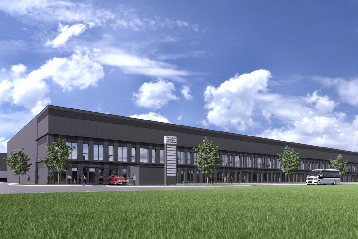 Ideal Idea City Park Wrocław: wizualizacja lokalizacji, fot. mat. prasowe Przy wrocławskim lotnisku powstanie kompleks magazynowo-biurowy