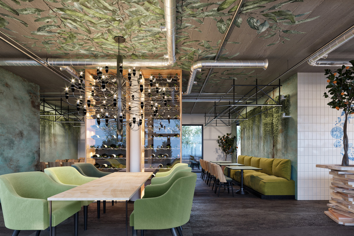 Restauracja Pizza & Wino Bytów, proj. Lofft Architektura Wnętrz Małgorzata Hendrych-Lubińska Nowy gastro-koncept w Bytowie. We wnętrzach króluje natura i różnorodne faktury