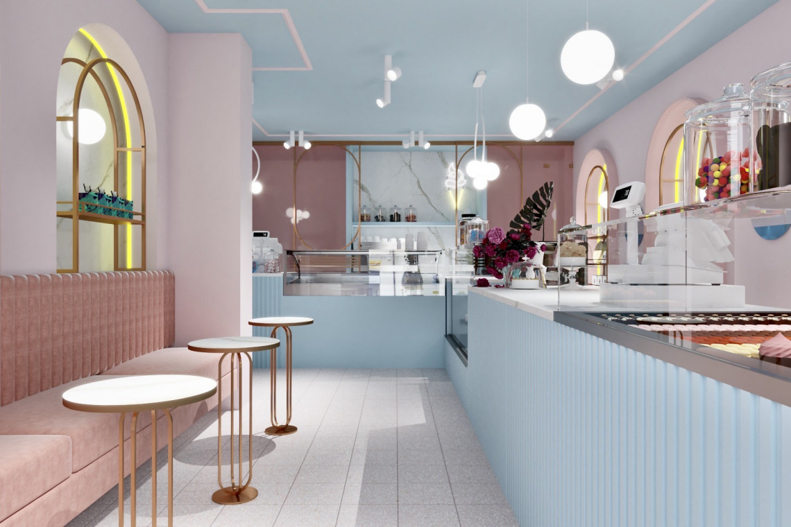 Żurawicki Design zaprojektowali wnętrza cukiernio-lodziarni w Londynie