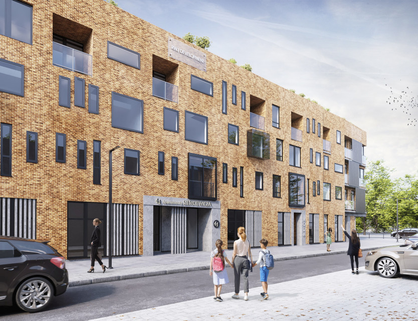 Ciekawy projekt elewacji apartamentów Sienkiewicza 44 w Grodzisku Mazowieckim