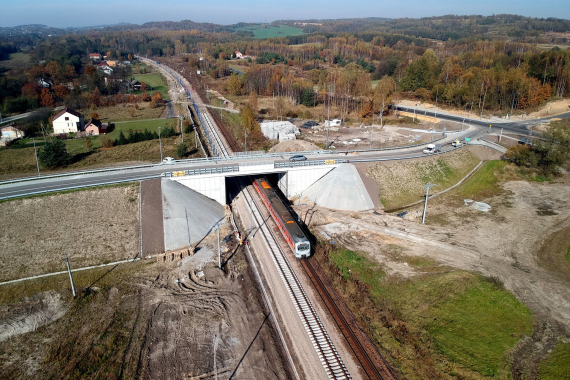 Linia Kraków - Katowice z nowymi wiaduktami