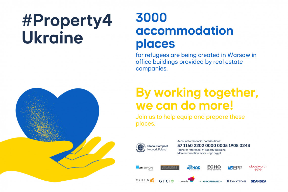 Dzięki akcji #Property4Ukraine dach nad głową znajdzie 3 tys. uchodźców