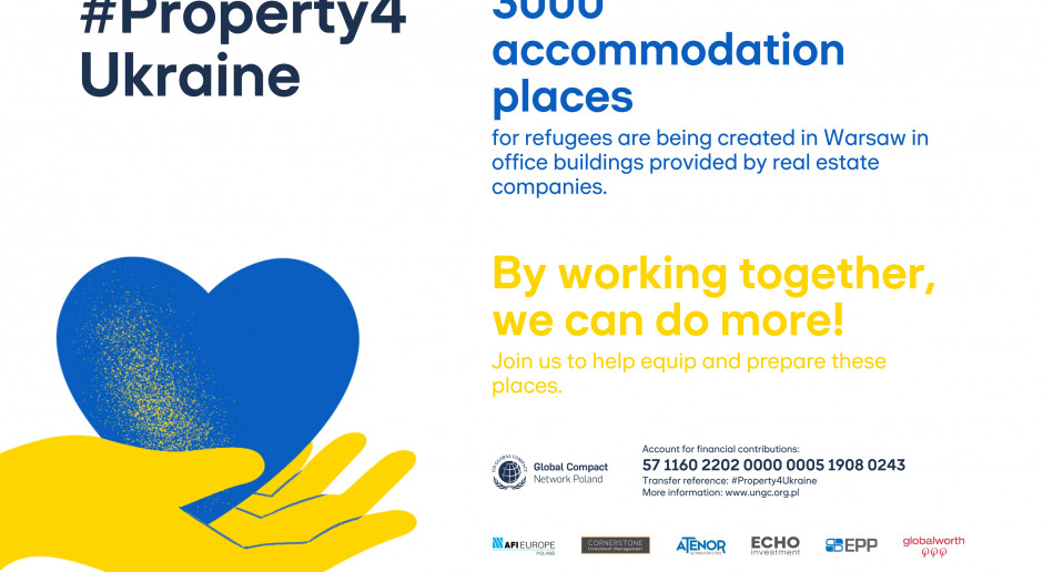 Dzięki akcji #Property4Ukraine dach nad głową znajdzie 3 tys. uchodźców