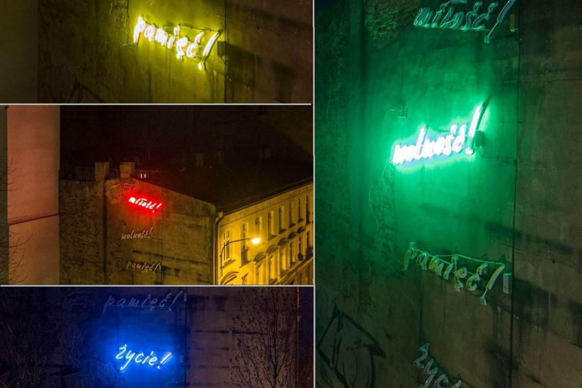 W Łodzi powstał neon inspirowany słowami Marka Edelmana